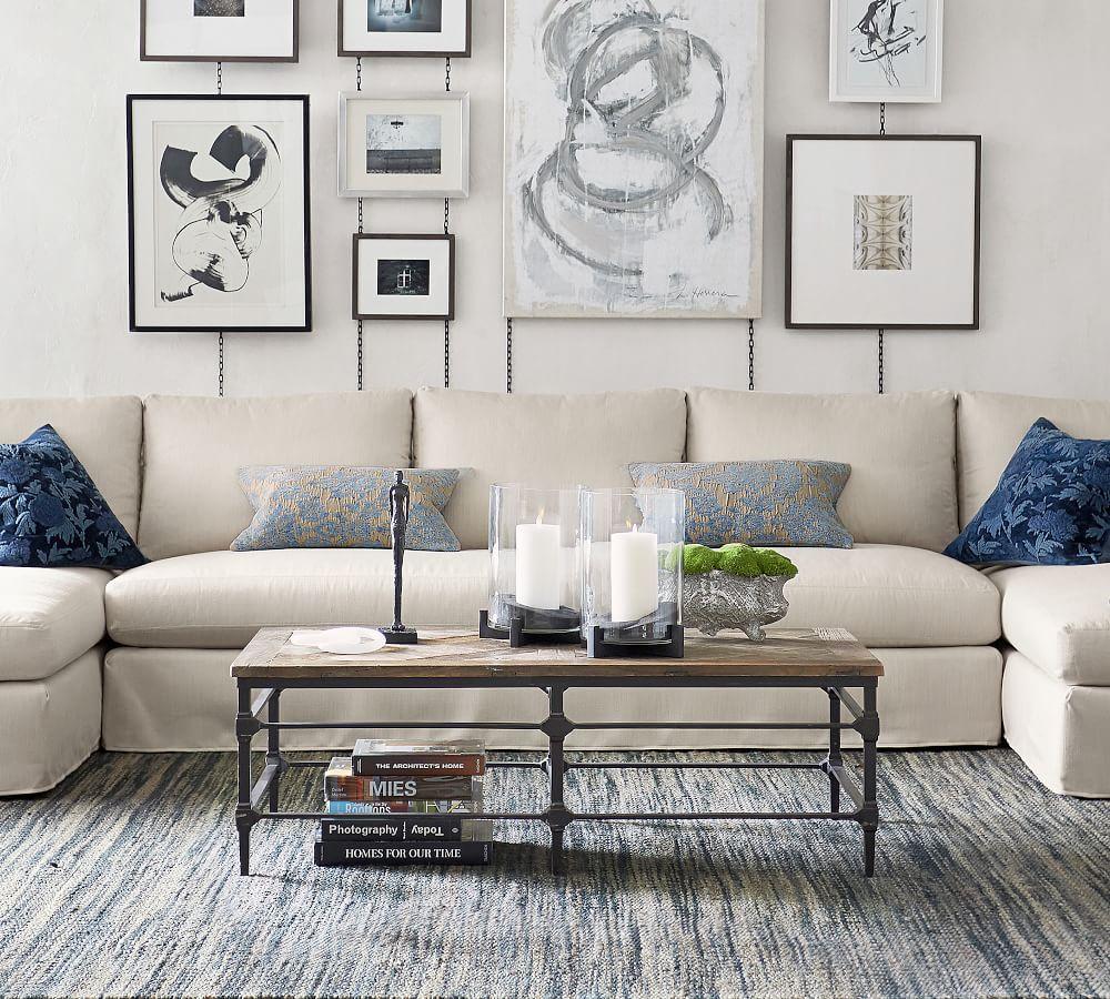 Pottery barn parquet dining table discount